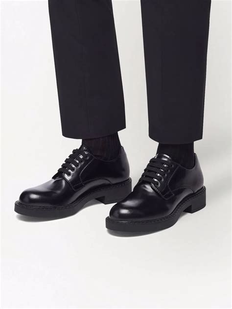 prada derby shoes outfit|prada leather lace up shoes.